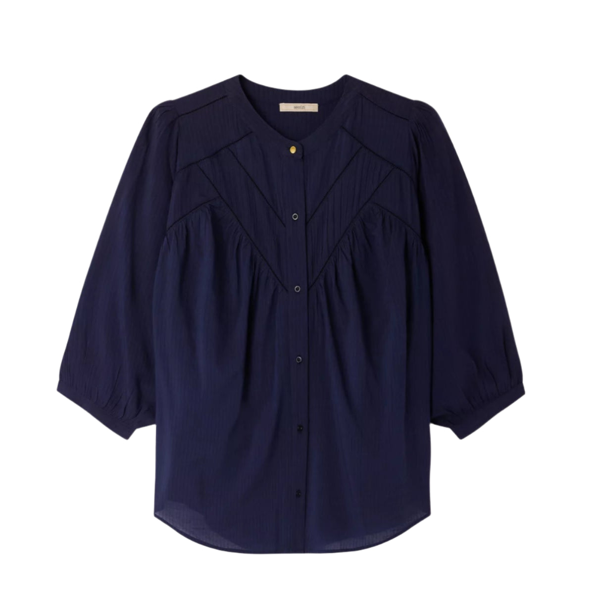 Sessun Savi Puff Sleeve Blouse Indigo