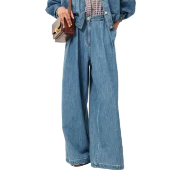 Sessun Diegui Pleated  Pants Mid Blue