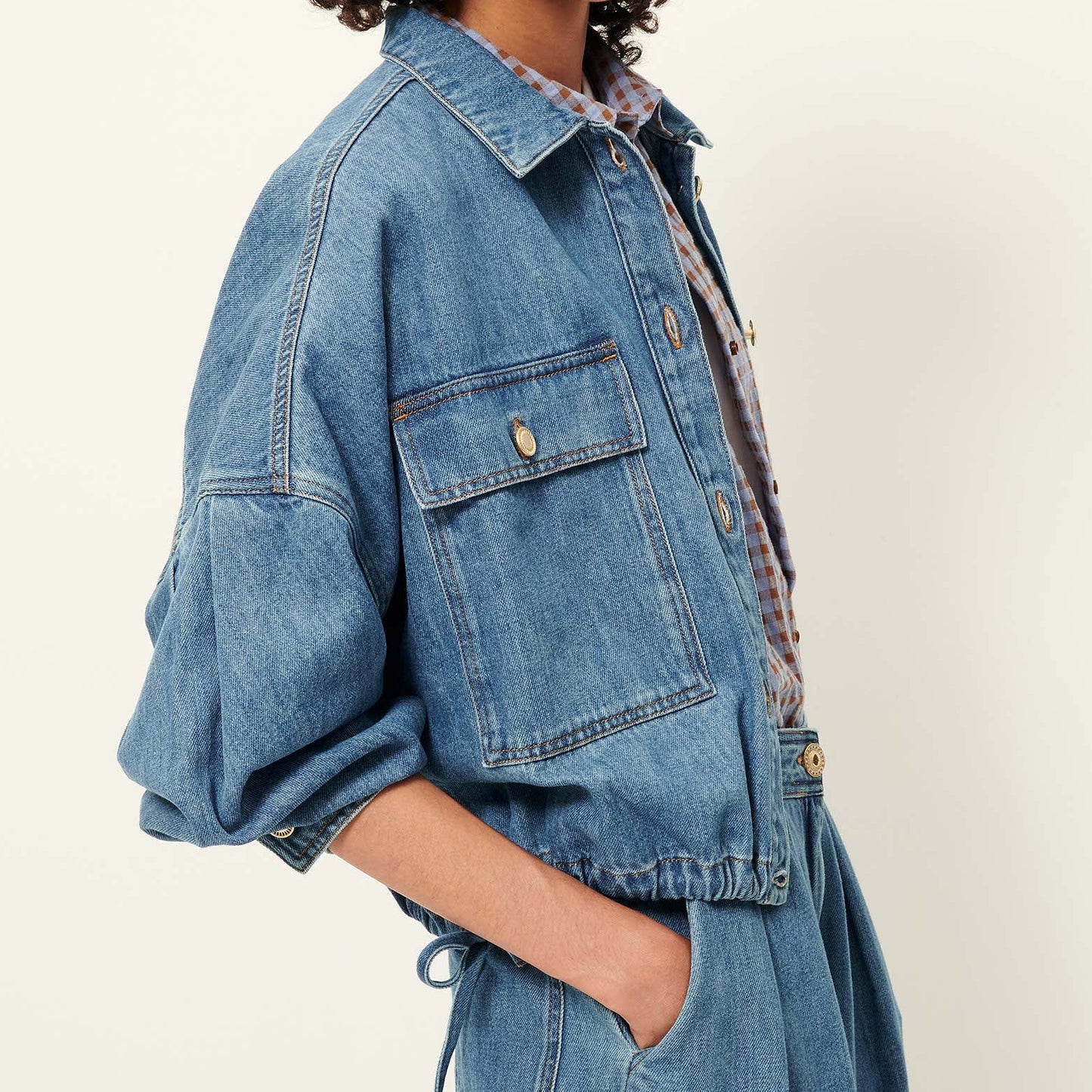 Sessun Cazanim Denim Jacket Mid Blue