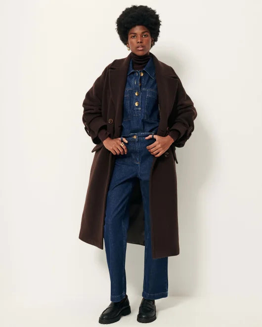 Sessun Mia Long Coat Coffea