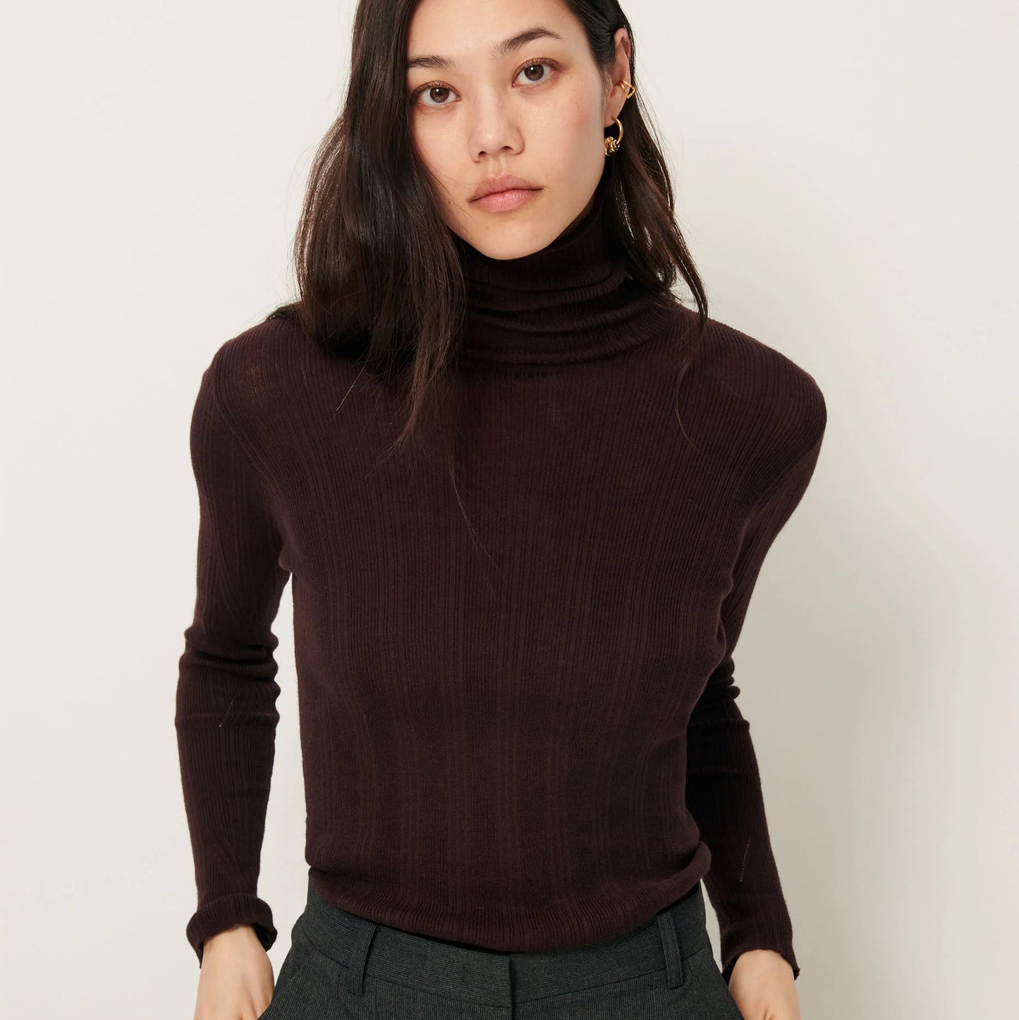 Sessun Norte Turtleneck Sweater Ganache
