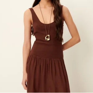 Sessun Solao Maxi Dress Brownwhisky