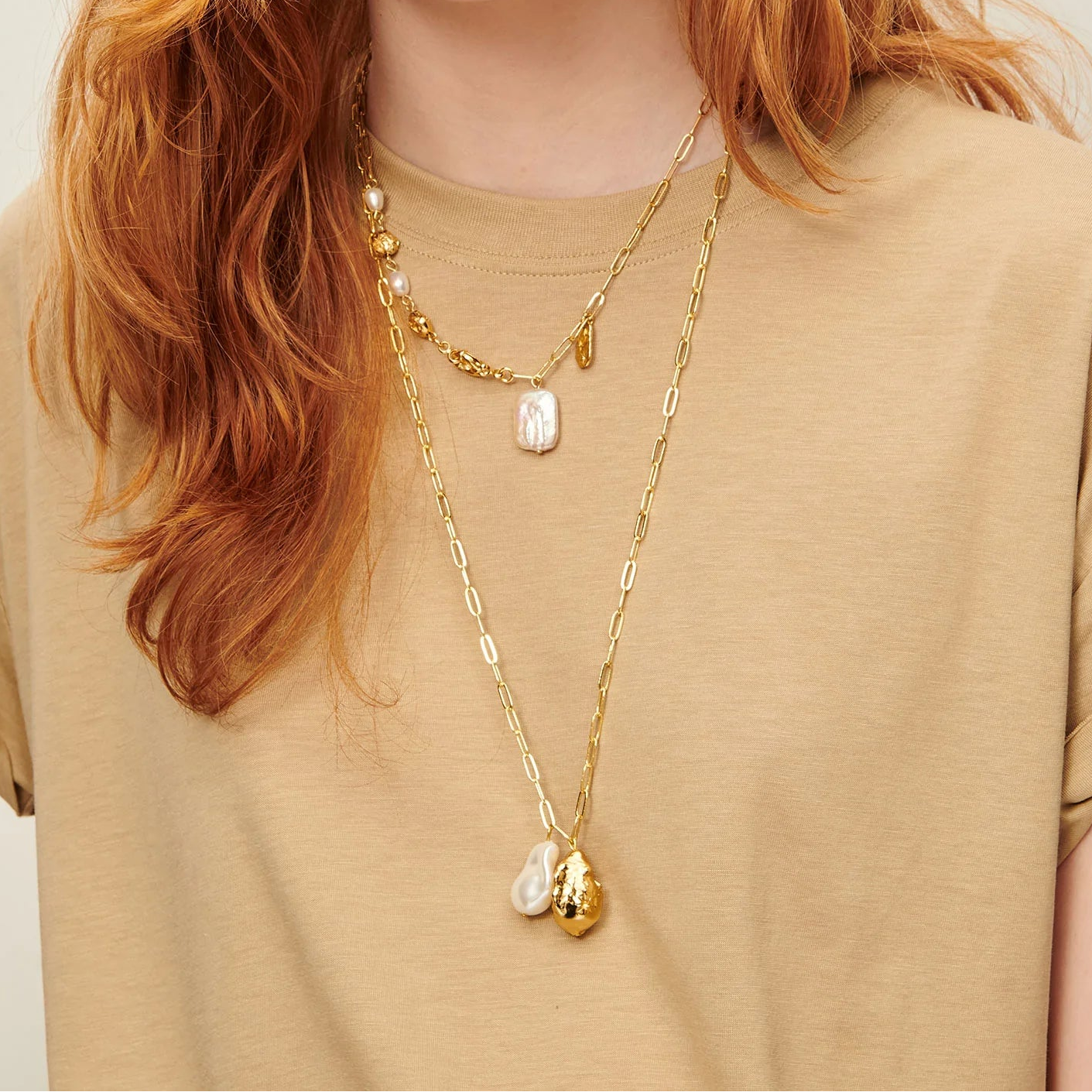 Sessun Choya pearl Necklace Dore