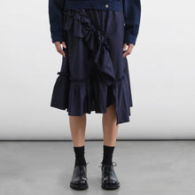 Load image into Gallery viewer, YMC Draped Skirt Navy
