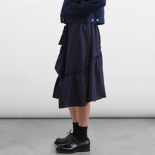 Load image into Gallery viewer, YMC Draped Skirt Navy
