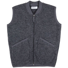 Load image into Gallery viewer, Universal Works Wool Fleece Zip Waistcoat Grey Marl
