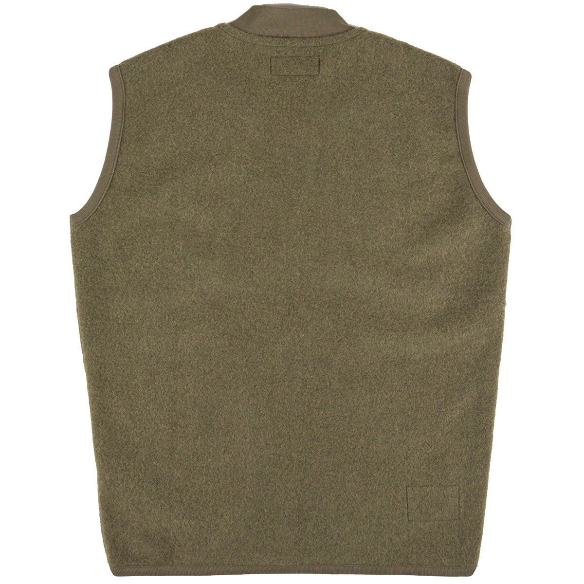 Universal Works Wool Fleece Zip Waistcoat Lovat