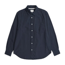 Load image into Gallery viewer, Norse Projects Algot Relaxed Cotton Linen Shirt Dark Navy
