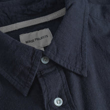 Load image into Gallery viewer, Norse Projects Algot Relaxed Cotton Linen Shirt Dark Navy
