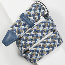 Load image into Gallery viewer, Andersons Classic Elastic Woven Belt Blue/Sky/Taupe/Cream/Grey
