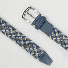 Load image into Gallery viewer, Andersons Classic Elastic Woven Belt Blue/Sky/Taupe/Cream/Grey
