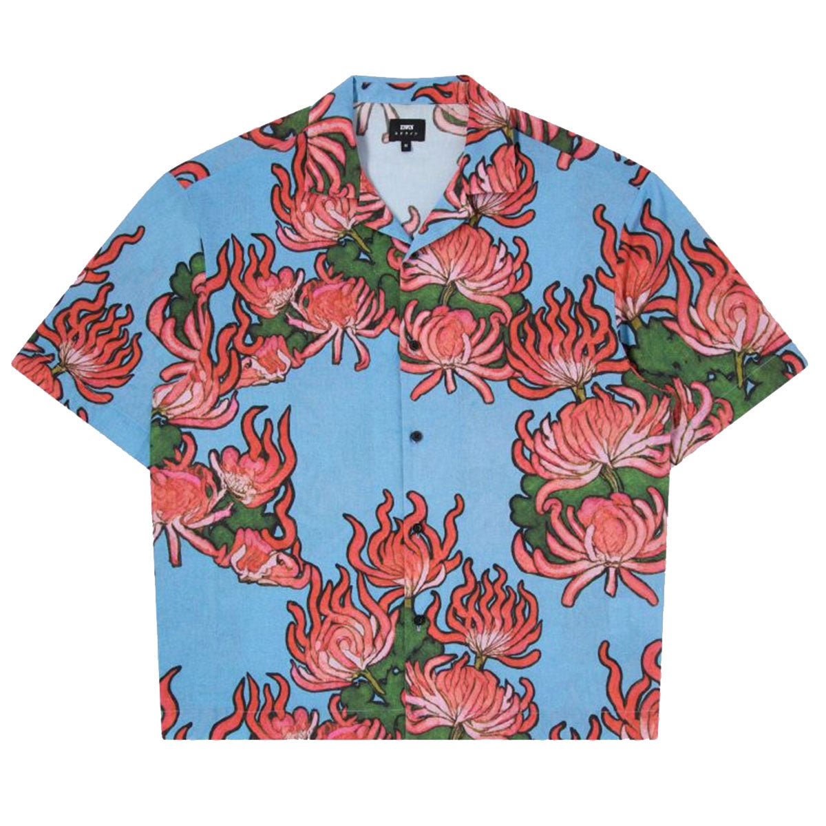 Edwin Kiku SS Shirt AOP Creotonne Blue / Red