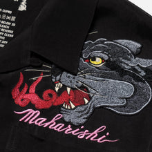 Load image into Gallery viewer, Maharishi Dual Panthers Camp Collar Shirt Black
