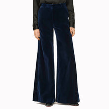 Load image into Gallery viewer, Bella Freud Velvet Bianca Trousers Dark Marine
