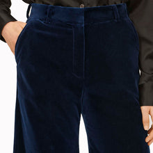 Load image into Gallery viewer, Bella Freud Velvet Bianca Trousers Dark Marine
