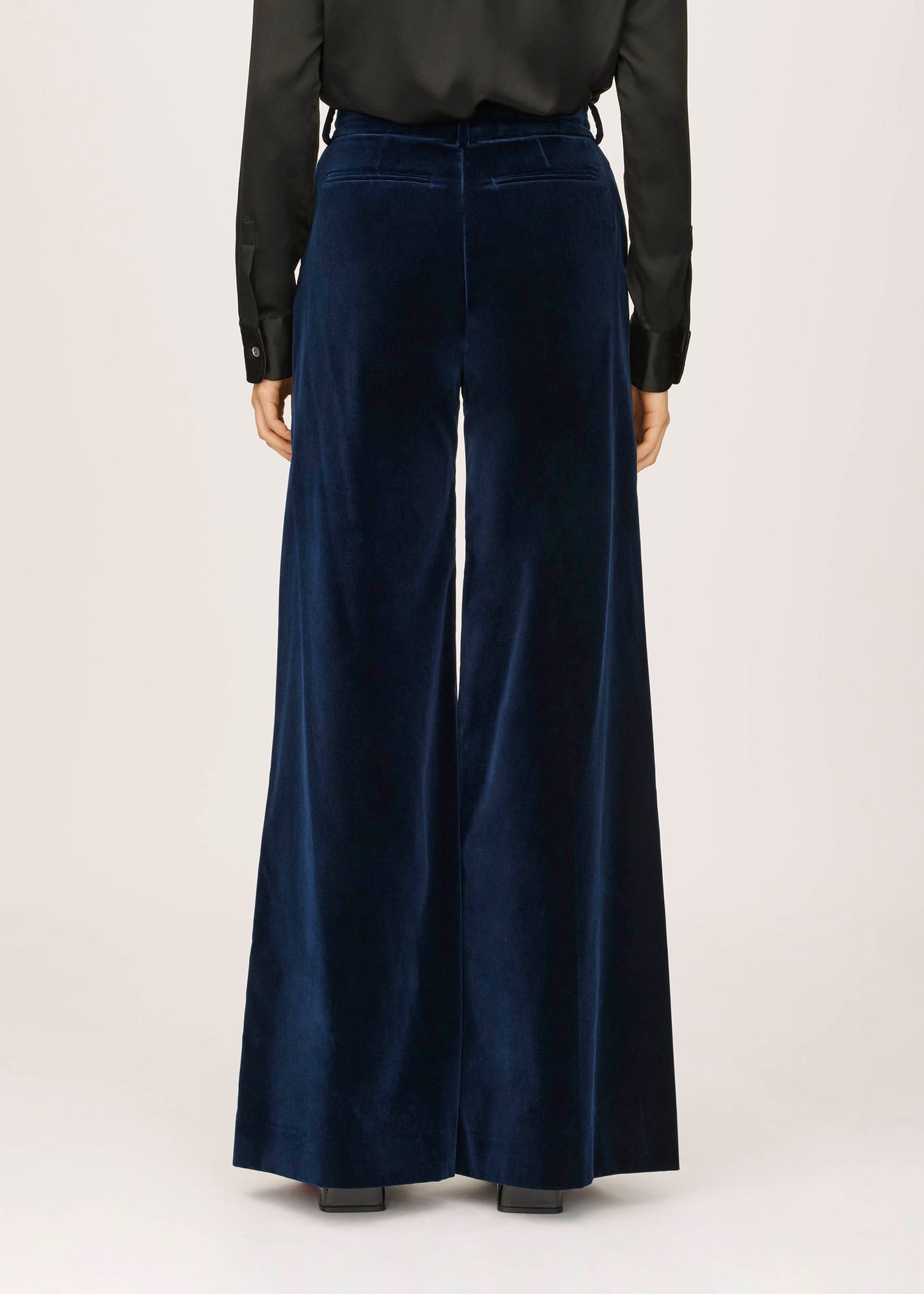 Bella Freud Bianca Trousers Velvet Dark Marine