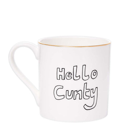 Bella Freud Hello Cunty Mug White