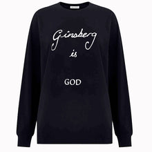 Load image into Gallery viewer, Bella Freud Ginsberg Is God Long-Sleeved T-Shirt Black
