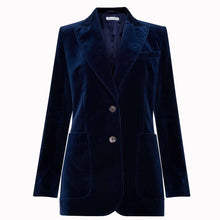 Load image into Gallery viewer, Bella Freud Velvet Saint James Jacket Dark Marine
