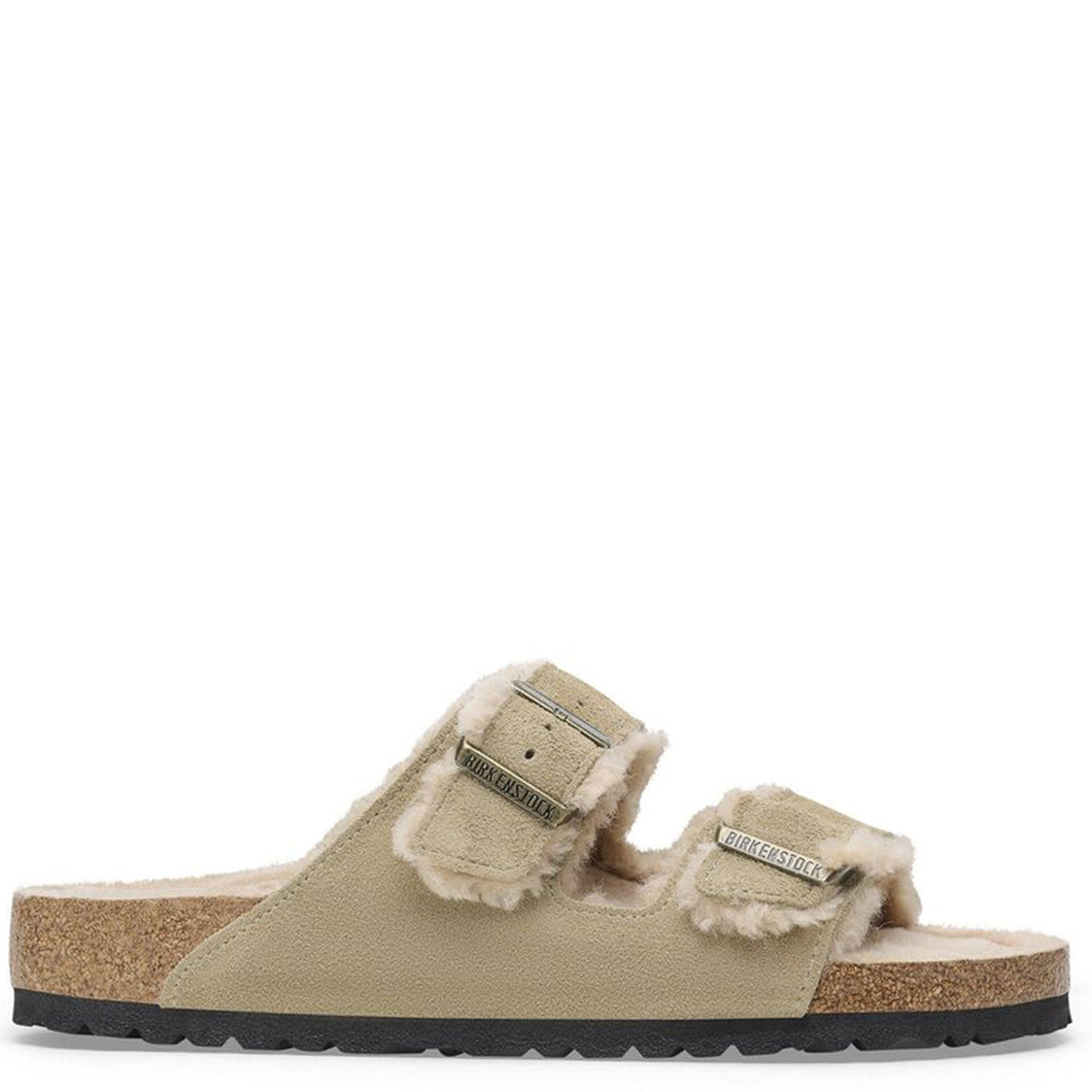 Birkenstock Arizona NF Shearling Suede Leather Taupe