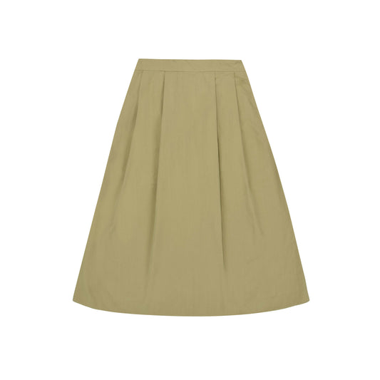 Kappy Design Flare Banding Skirt Beige