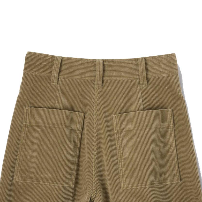 MHL W' Pleated Cropped Trouser Heavy Corduroy Putty – Supra