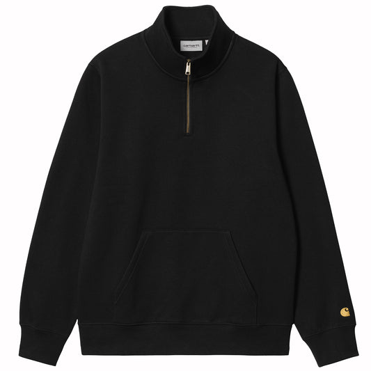 Carhartt WIP Chase Neck Zip Sweat Black / Gold