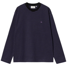 Load image into Gallery viewer, Carhartt WIP W&#39; L/S Verner T-Shirt Black / Aura
