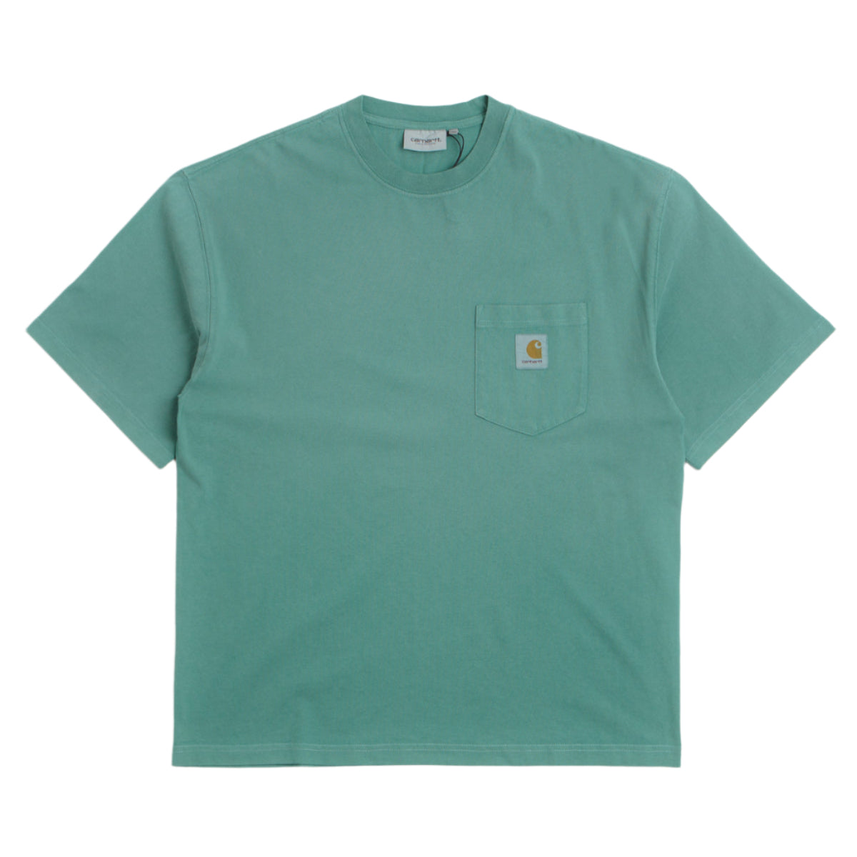 Carhartt WIP S/S Hudson Pocket T-Shirt Saguaro chalk wash