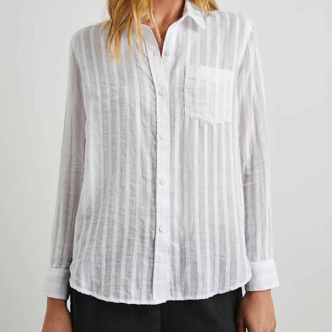 Rails Charli Shirt White Shadow Stripe