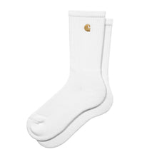 Load image into Gallery viewer, Carhartt WIP Chase Socks White / Gold
