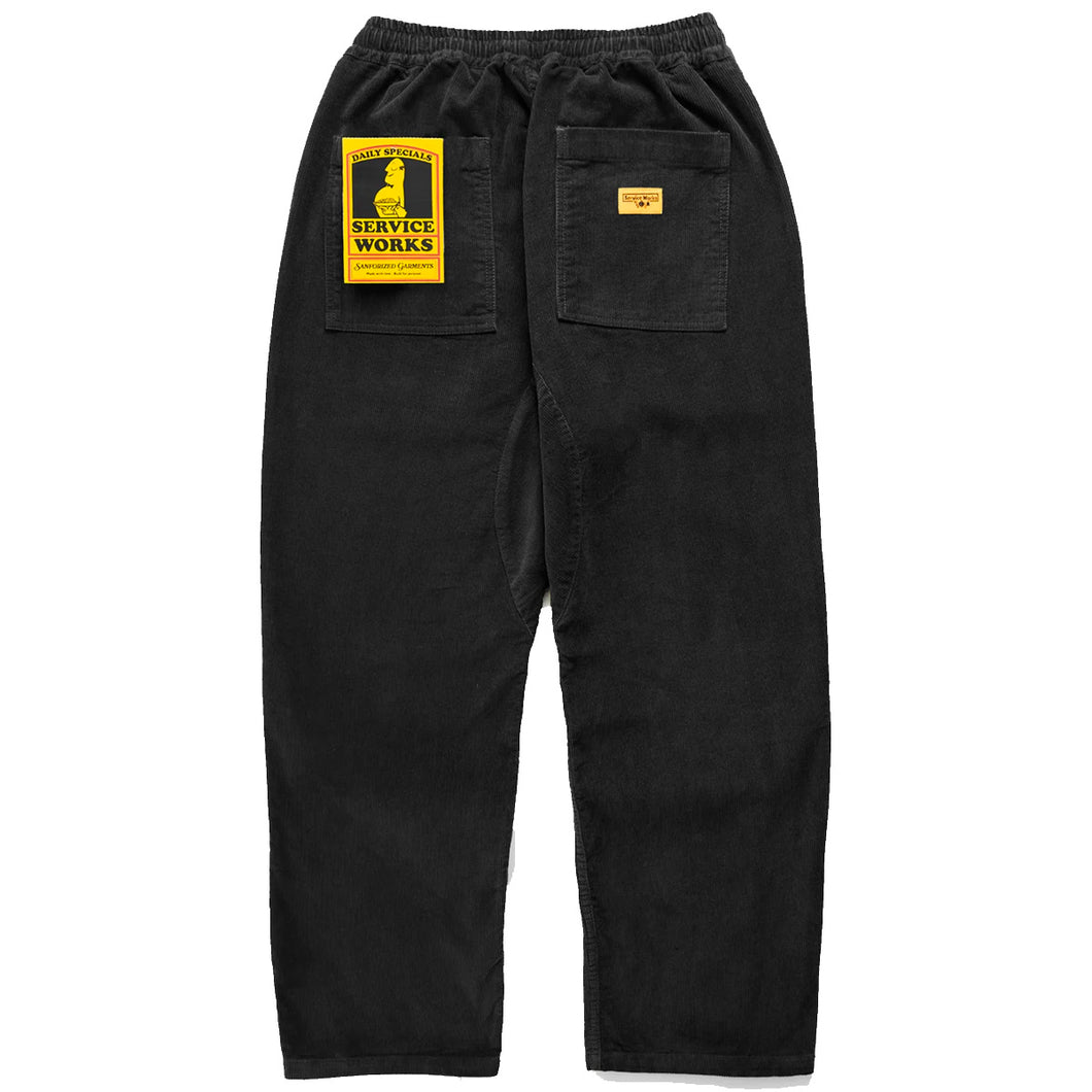 Service Works Corduroy Chef Pants Black