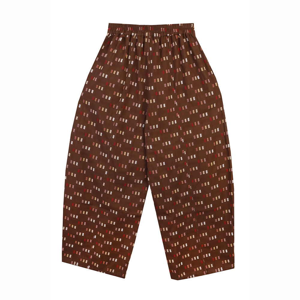 L.F.Markey Grant Trouser Chocolate Jacquard