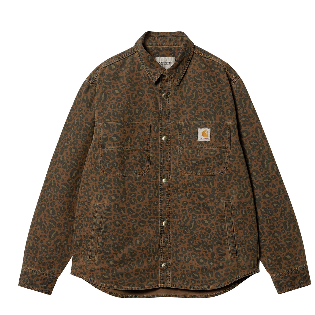 Carhatt WIP Conro Shirt Jac Camo Leo Tamarind