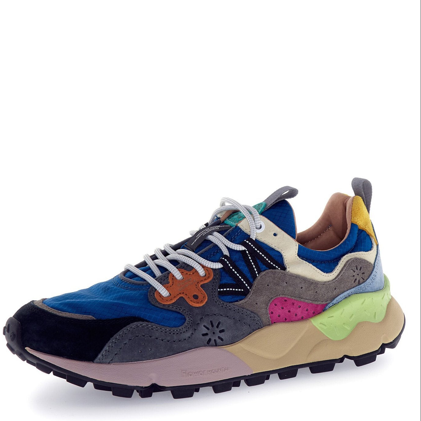 Flower Mountain Yamano 3 Suede / Nylon Squared Atlantic / Black Dk Grey