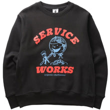 Load image into Gallery viewer, Service Works Organic Chefswear Crewneck Black
