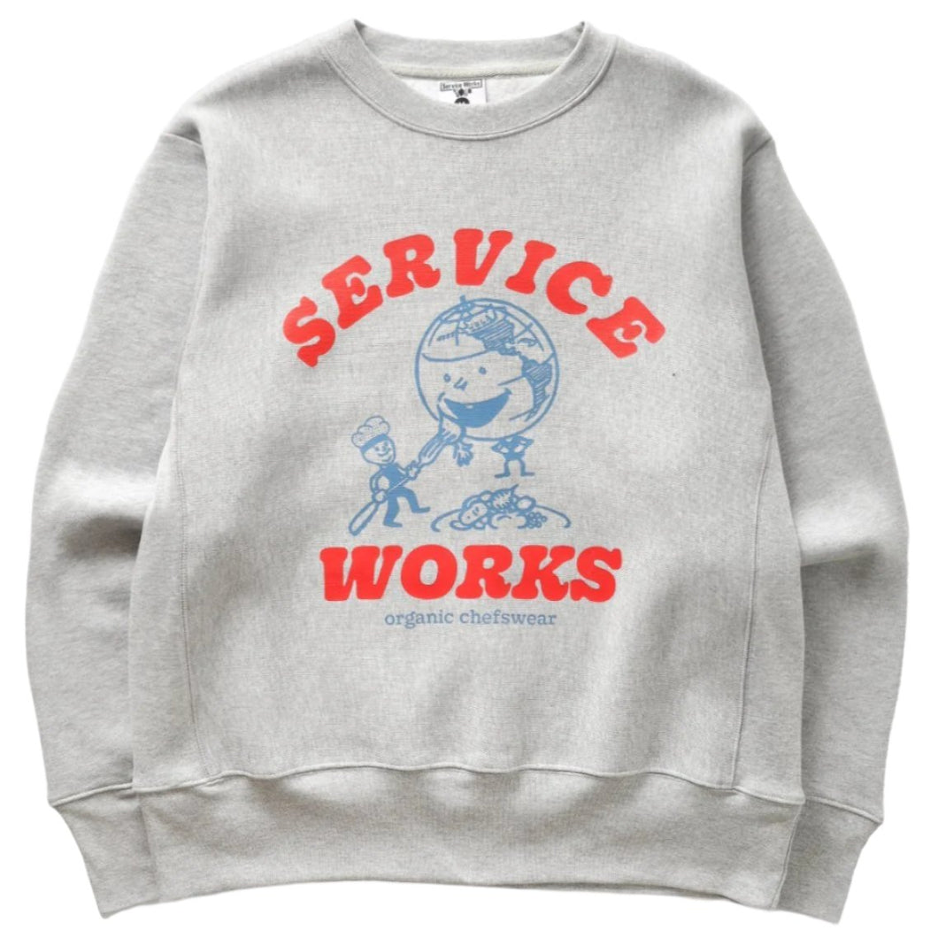 Service Works Organic Chefswear Crewneck Marl Grey