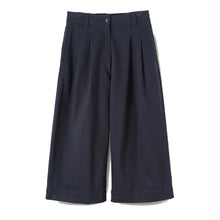 Load image into Gallery viewer, MHL W&#39; Pleated Culottes Worn Cotton Drill Ink
