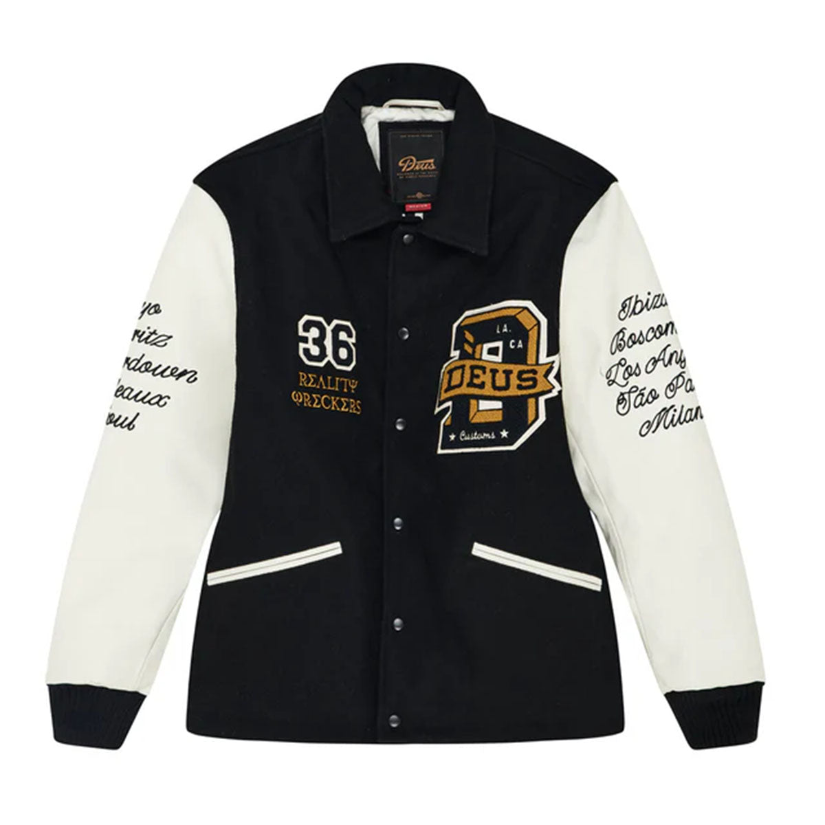 Deus Ex Machina Sourmug Coach Jacket Black / Whiter