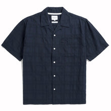 Load image into Gallery viewer, Norse Projects Carsten Relaxed Dobby Check Shirt Dark Navy
