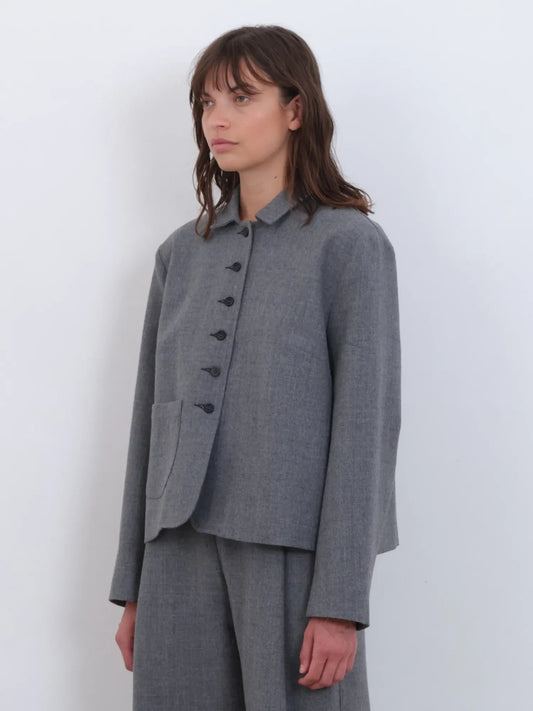 Cawley Studio British Wool Lillie Jacket Light Grey