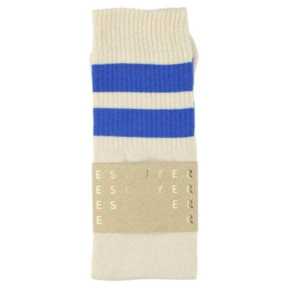 Escuyer Tube Socks Ecru / Bright Blue