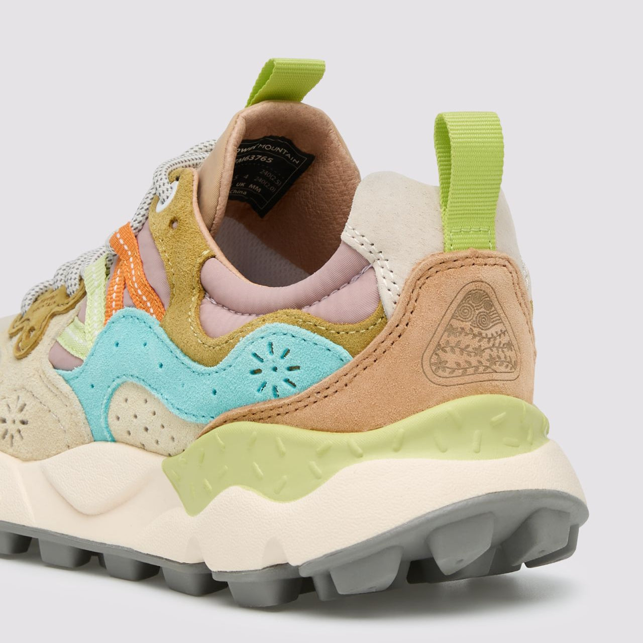Flower Mountain W' Yamano 3 Suede/Nylon Cream Milk Light Blue