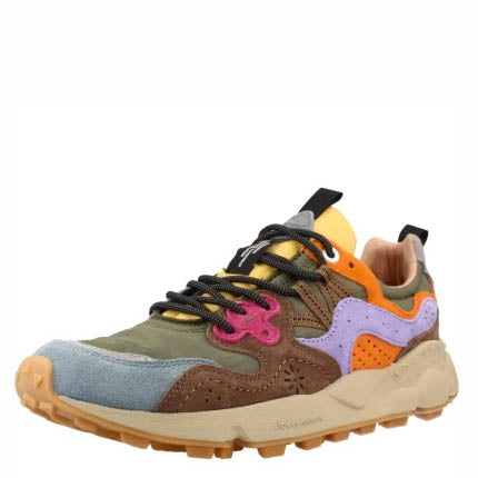 Flower Mountain Yamano 3 Unisex Suede / Nylon Khaki-Multi