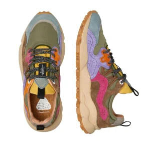 Flower Mountain Yamano 3 Unisex Suede / Nylon Khaki-Multi