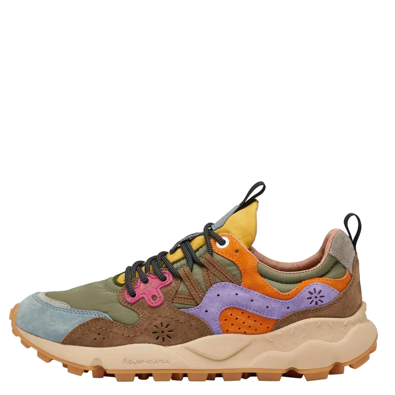 Flower Mountain Yamano 3 Unisex Suede / Nylon Khaki-Multi
