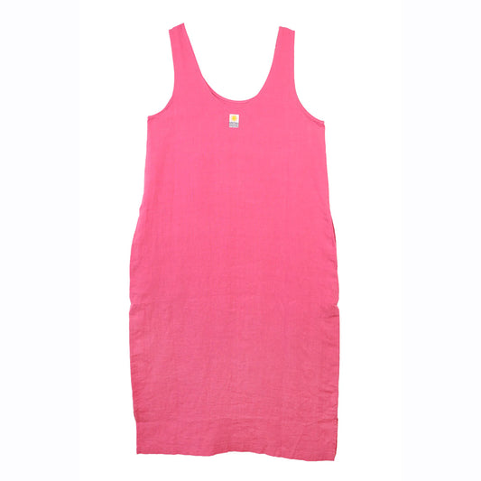 L.F. Markey Basic Linen Shift Dress Fuchsia