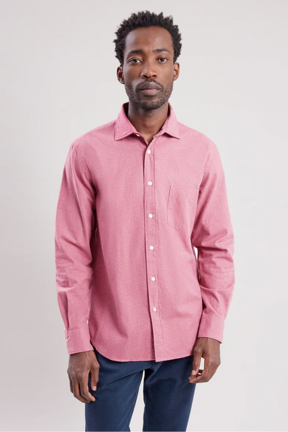 Hartford Paul Woven Mens Shirt Pink