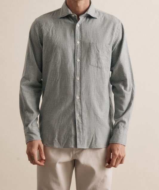 Hartford Paul Checked Shirt Green