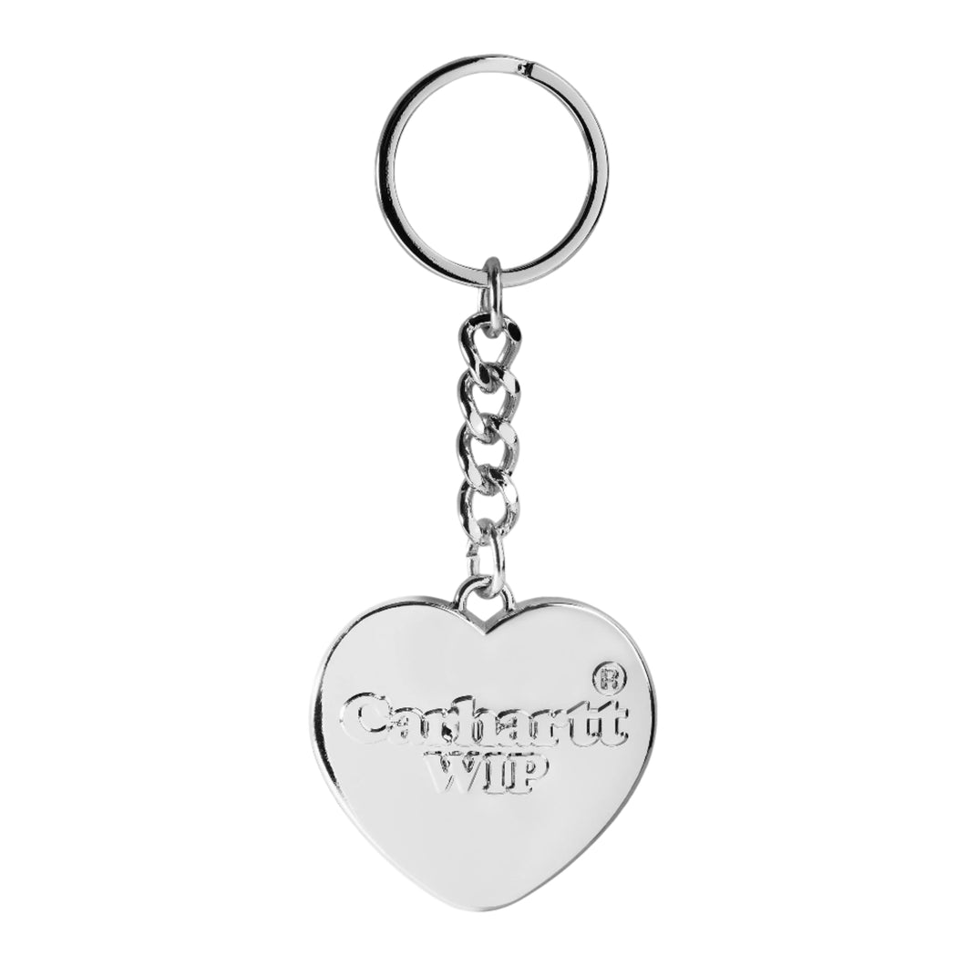 Carhartt WIP Heart Keychain Zinc Alloy Silver